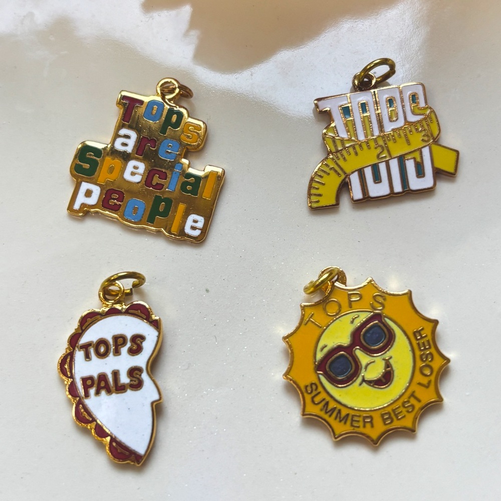 Vintage TOPS Weight Loss Charms (set of 4)